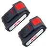 Two black and red battery packs are shown against a white background. Produktbild-Vorschau