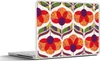 MuchoWow® Laptop Aufkleber Sticker Cover Retro - Flower Produktbild-Vorschau 1