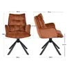 Chaise de salle à manger Duhome Chaise lounge pivotante à Voir les images du produit 4
