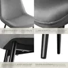 A collage of four close-up images of a chair, highlighting its features and materials. Produktbild-Vorschau