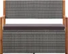 vidaXL Banc avec espace de rangement 115 cm Poly rotin bois Voir les images du produit 1