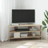vidaXL Rohová TV skříňka Sonoma dub 102x40,5x45cm Materiál Náhled obrázku produktu 3
