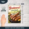 Blechschild 20x30cm Bratwurst vom Grill Retro Motiv Produktbild-Vorschau 2