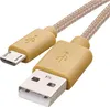USB Kabel 2.0 A Stecker - Micro B Stecker 1m, gold Produktbild-Vorschau