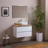Mobile bagno sospeso 80cm bianco export, top rovere Anteprima dell’immagine prodotto 2