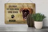 Blechschild Spruch 30x20cm Boxer Hund ohne kein Heim Produktbild-Vorschau 5