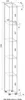 A technical drawing of a tall, narrow shelving unit with dimensions indicated. Produktbild-Vorschau