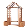 Spalier mit Blumenkasten und Schaukel, Holz-Pflanzengitter, Produktbild-Vorschau 8