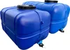 Two blue plastic water tanks are shown against a white background. Produktbild-Vorschau