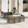 vidaXL 6-tlg. Garten-Sofagarnitur mit Kissen Grau Poly Produktbild-Vorschau 2