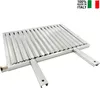 A stainless steel grill grate with support legs, presented on a white background. Produktbild-Vorschau