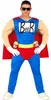 Costume da supereroe Beerman da uomo taglia M - XL, Anteprima dell’immagine prodotto 1