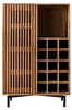 FURNLUX Weinschrankschieber Akazie Und Schwarz 80cm / Produktbild-Vorschau 1
