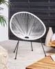 BELIANI Gartenstuhl 2er Set Weiß Polyrattan Spaghetti-Optik Produktbild-Vorschau 5