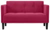 vidaXL Zweisitzer-Sofa Weinrot 111 cm Samt Produktbild-Vorschau 3