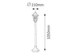 Rabalux Biela záhradná lampa Velence pre žiarovku E27 105cm Náhľad obrázku produktu 3