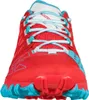 Trailrunning-Schuh "Bushido II Woman" von La Sportiva in Rot und Türkis; mit Schnürsenkeln und Profilsohle. Produktbild-Vorschau