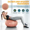 Cvičební míč TRESKO (korálově růžový, 65 cm) s pumpičkou Náhled obrázku produktu 2