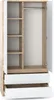 STIV Möbel | Armoire Sonoma Chêne/Blanc Mat 90x50x180 cm | Voir les images du produit 2