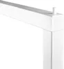 A close-up of a white metal clothing rack corner with a small peg. Produktbild-Vorschau