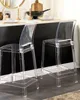 BELIANI Set aus 2 Barhockern Transparenter Kunststoff 99 cm Produktbild-Vorschau 2