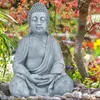 Relaxdays XL Buddha Figur sitzend, 50 cm hoch, Feng Shui, Produktbild-Vorschau 2