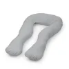 A light gray U-shaped pregnancy pillow is shown against a white background. Náhľad obrázku produktu