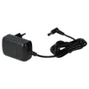 A black power adapter with a coiled cable and a DC connector. Produktbild-Vorschau