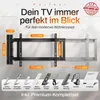 A diagram showing a TV wall mount with dimensions and included accessories. Voir les images du produit