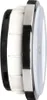 Side view of a white analog insert clock with a black base and a silver bezel. Anteprima dell’immagine prodotto