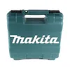 A teal plastic case with the Makita logo on it. Voir les images du produit