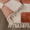Volero - Teppich Kariert - Blox Fringe Terracotta Weiß - Produktbild-Vorschau 3