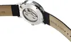 Close-up view of the back of a watch with a leather strap. Podgląd zdjęcia produktu