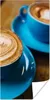 MuchoWow® Poster Zwei blaue Kaffeetassen auf einem Produktbild-Vorschau 1