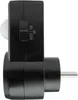 A black PIR motion sensor plug adapter shown from the side. Náhled obrázku produktu