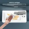A hand is cleaning a white sink with a cloth, showing the ease of cleaning. Anteprima dell’immagine prodotto