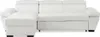 Ecksofa mit Schlaffunktion - Ecke Links - Leder - Weiß - Produktbild-Vorschau 1