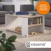 CASARIA® Couchtisch Weiß Eiche Holz mit Stauraum 2 Fächer Produktbild-Vorschau 2
