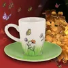 Mila Keramik Espresso-Tasse mit Untere Schmetterlinge Produktbild-Vorschau 3