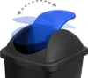 DEUBA® Poubelle avec couvercle basculant 60L noir/bleu Voir les images du produit 3