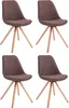4er Set Stühle HLO-CP82 Stoff Natura Rund  braun Produktbild-Vorschau 1