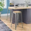 stuhl hoch bar küche metall industriell oben h78cm holz Produktbild-Vorschau 6