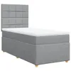 Boxspringbett mit Matratze Hellgrau 90x190 cm Stoff Produktbild-Vorschau 3