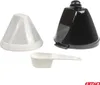 A coffee maker filter cone, a coffee maker lid, and a scoop are arranged on a white background. Náhled obrázku produktu
