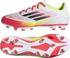 A pair of Adidas F50 Club Fg/Mg soccer cleats shown from a side view and underneath view. Produktbild-Vorschau