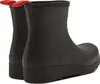 A pair of black short rain boots shown from the back. Produktbild-Vorschau