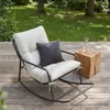 Home Deluxe Zewnętrzny fotel bujany ALEVIO - stalowy, (145 Podgląd zdjęcia produktu 3