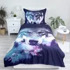 Blue Wolf Kuschelige Bettwäsche Polyester, 140x200 cm & Produktbild-Vorschau 2