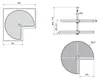 Emuca Lot Drehplatten Shelvo 3/4, für 900mm Modul, Produktbild-Vorschau 2