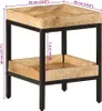 vidaXL Beistelltisch Braun 35 x 35 x 45 cm Massivholz Mango Produktbild-Vorschau 7